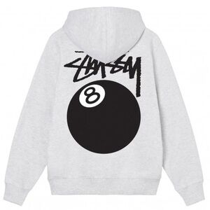 Stussy 8 Ball Gray Hoodie 2XL Brand NWT in Bag